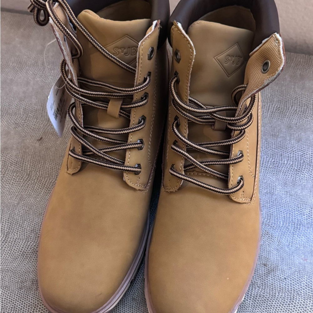 St. John's Bay Men's Tan Lace-Up Boots